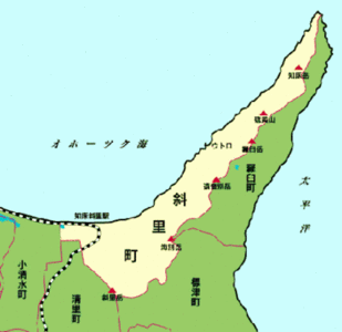 道東知床半島拡大図