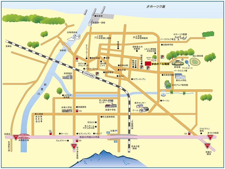 斜里町市街地図