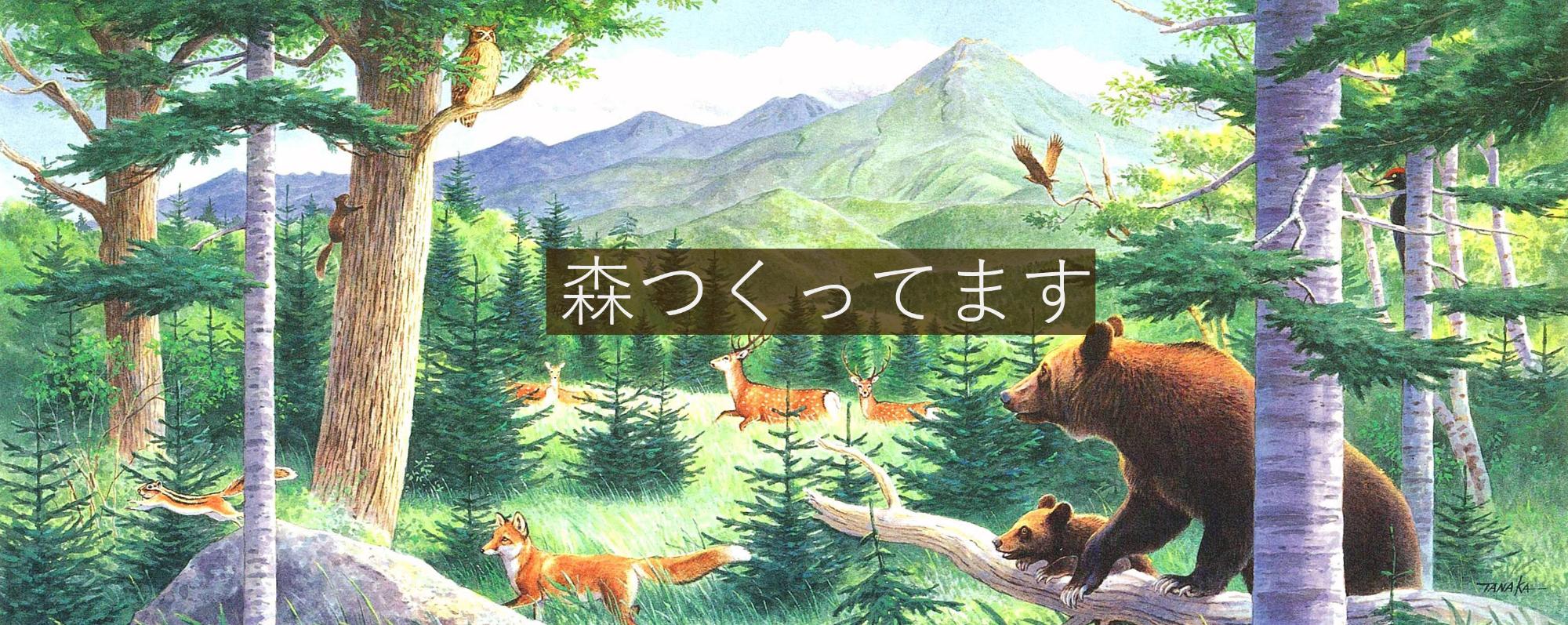 森つくってます。将来の森を表現した絵画が募金証書となってお手元に残ります